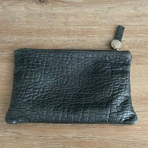 Claire Vivier Black Leather Zip Pouch Wallet